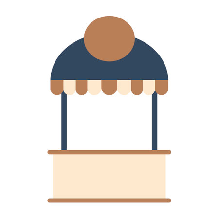 hand drawn bazaar market illustrationのイラスト素材