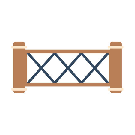 balcony railings design flat iconsのイラスト素材