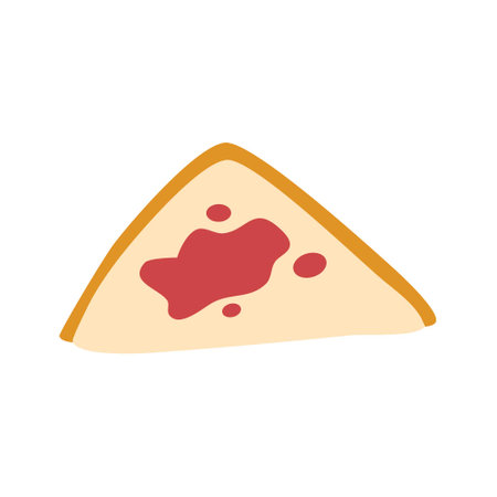 breakfast toast jam sausages illustrationのイラスト素材