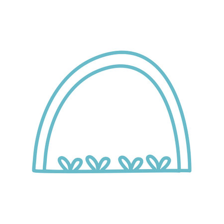 hand drawn room with window outlineのイラスト素材