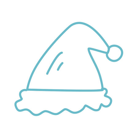 festive christmas clipart elements art lineのイラスト素材