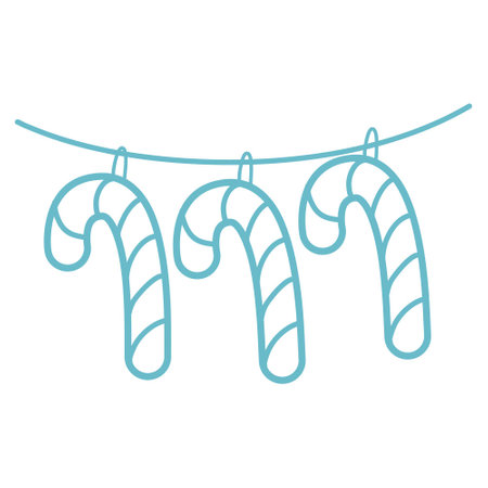 festive christmas clipart elements outlineのイラスト素材