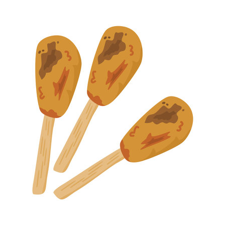 sate lilit delicious traditional indonesian balinese culinaryのイラスト素材