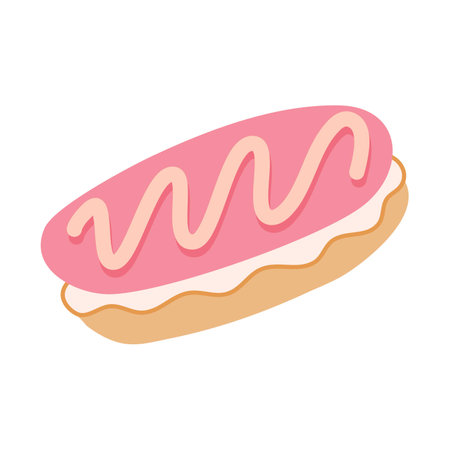 french pastries Sweet Dessert Eclairのイラスト素材