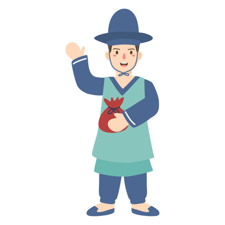 korean chuseok festival celebrationのイラスト素材
