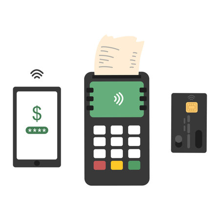 composition of contactless payment illustrationのイラスト素材