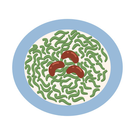 Delicious iced cendol with red beansのイラスト素材