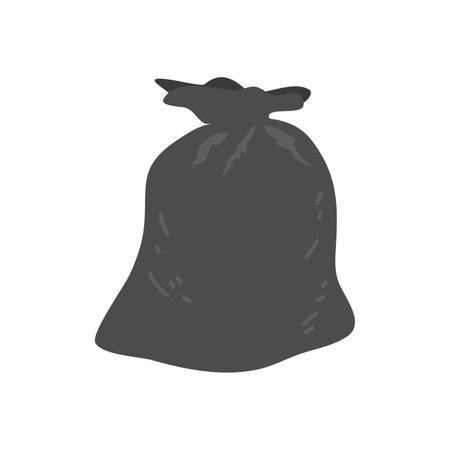 garbage bag trash waste illustrationのイラスト素材