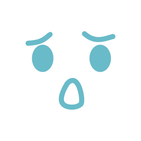 Buildable Abstract Character Expression Relaxed Face Open Eyesのイラスト素材
