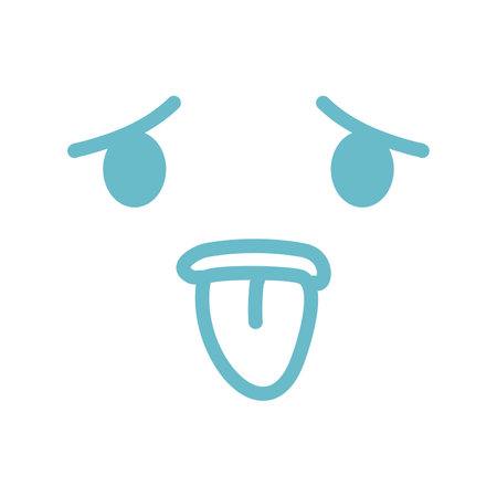 expressions hand drawn cartoon art illustrationのイラスト素材