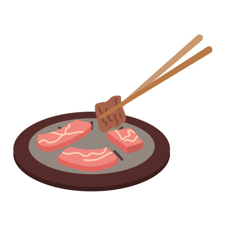 Bulgogi is Korean traditional stew with beefのイラスト素材