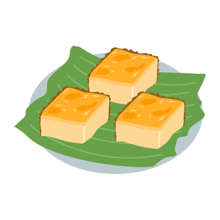 bibingka filipino coconut rice cakeのイラスト素材