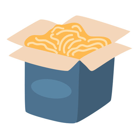 Noodles in a Takeout Box illustrationのイラスト素材