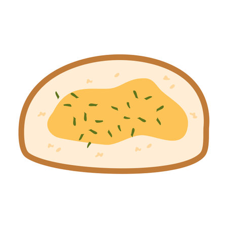 garlic and Cheese bread illustrationのイラスト素材