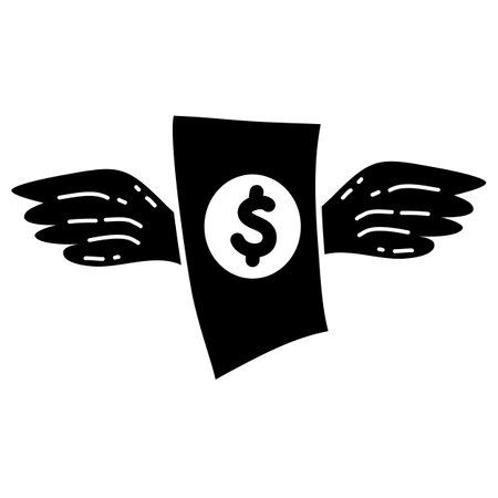 Dollar Hand-drawn doodle sign icon symbolのイラスト素材