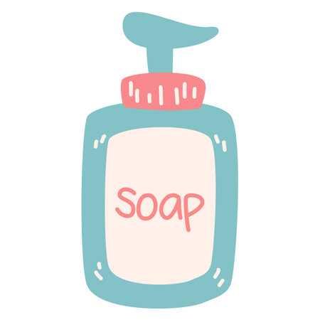 Soap, foam, liquid soap, soft soap illustrationのイラスト素材