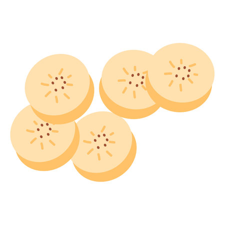 Fresh Banana Slices Fruit illustrationのイラスト素材