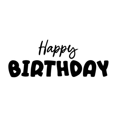 lettering style happy birthday text for greetingのイラスト素材