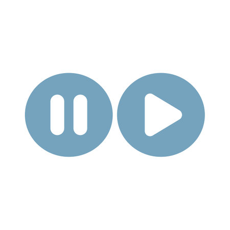 video play and pause button iconのイラスト素材