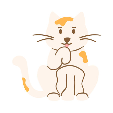 Cartoon cat or kitten characters design illustrationのイラスト素材
