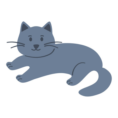 Cute and funny cats doodleのイラスト素材