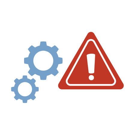 system maintenance server fixing warningのイラスト素材