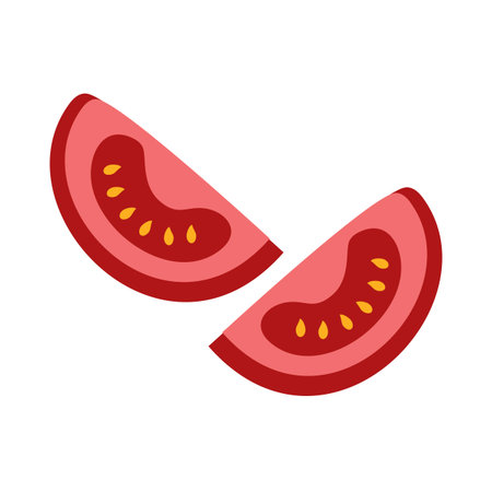 Illustration of a Tomato Slice vegetableのイラスト素材