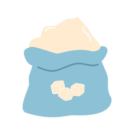Bag of Sugar illustration, Sugar Sack Illustrationのイラスト素材