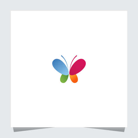 Colorful Butterfly Logo Inspirations Templateのイラスト素材