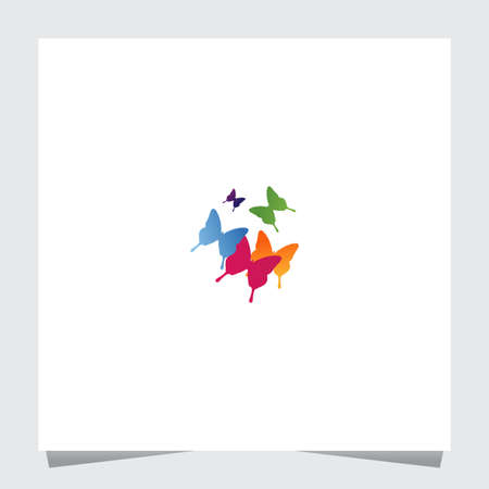 Colorful Butterfly Logo Inspirations Templateのイラスト素材