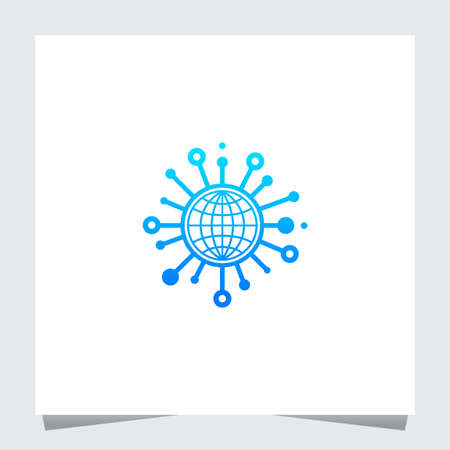 Globe tech Logo inspirations templateのイラスト素材