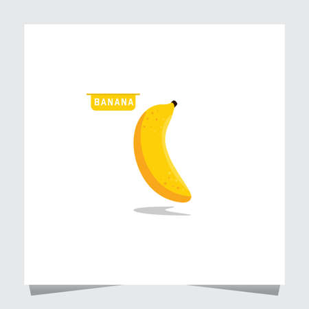 Banana Flat Logo Template. Iconのイラスト素材