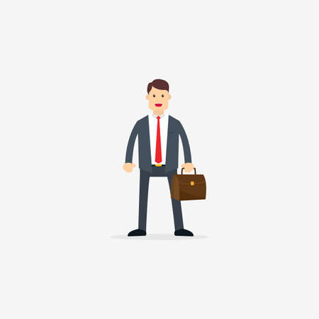 A Businessman who holds a Briefcaseのイラスト素材