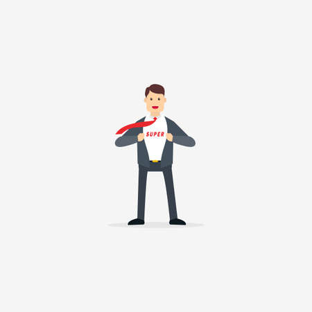 A Businessman who becomes a Superheroのイラスト素材