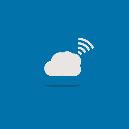 Illustration vector graphic of Cloud Signal. Perfect to use for Technology Companyのイラスト素材