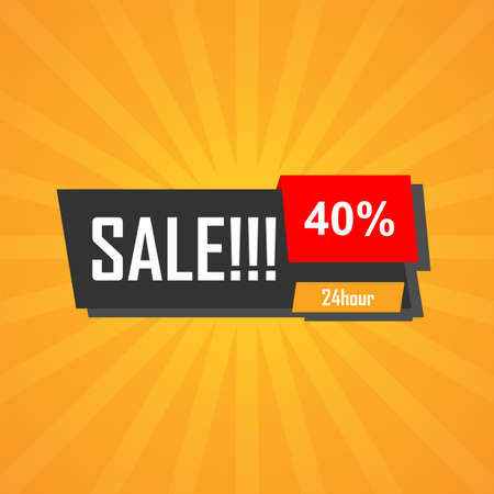 Illustration Vector Banner of Sale 40%. Perfect to use for Sales Promotion
