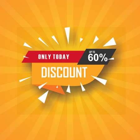 Illustration Vector Banner of Discount Sale. Perfect to use for Sales Promotionのイラスト素材