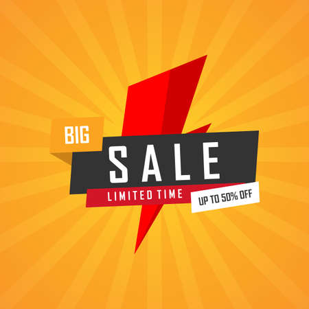 Illustration Vector Graphic of Big Sale Banner. Perfect to use for Sales Promotionのイラスト素材