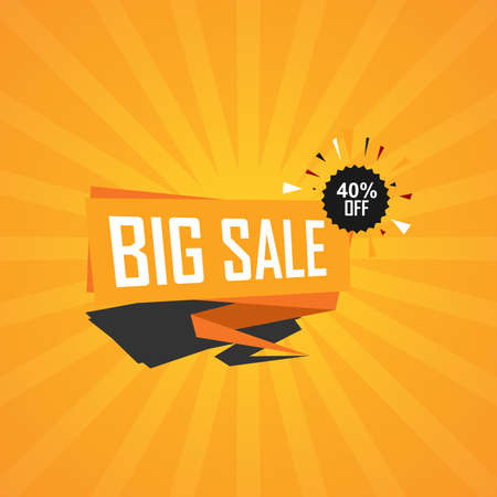 Illustration Vector Graphic of Big Sale Banner. Perfect to use for Sales Promotionのイラスト素材