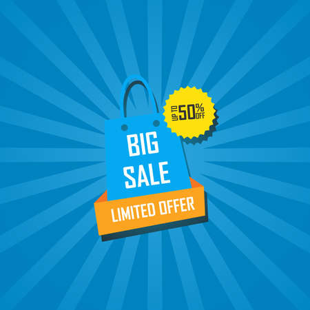 Illustration Vector Graphic of Big Sale Banner. Perfect to use for Sales Promotionのイラスト素材