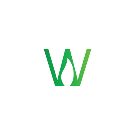 Illustration Vector Graphic of W Letter Leaf. Perfect to use for Nature Companyのイラスト素材