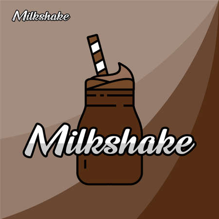 Illustration Vector Graphic of Chocolate Milkshake. Perfect to use for Desertのイラスト素材