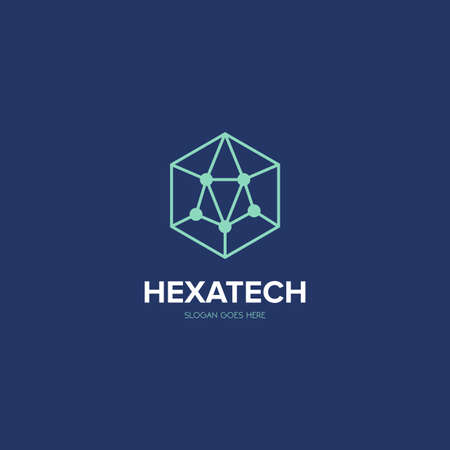 Illustration Vector Graphic of Hexagon Technology Logo. Perfect to use for Technology Companyのイラスト素材