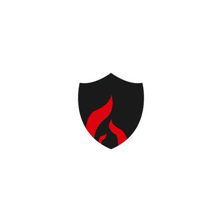 Illustration Vector Graphic of Fire Black Shieldのイラスト素材