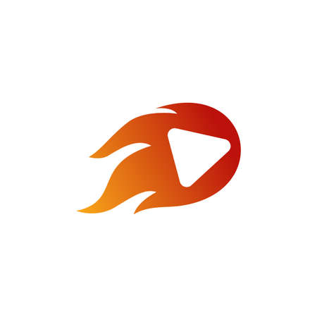 Illustration Vector Graphic of Fire Play Buttonのイラスト素材