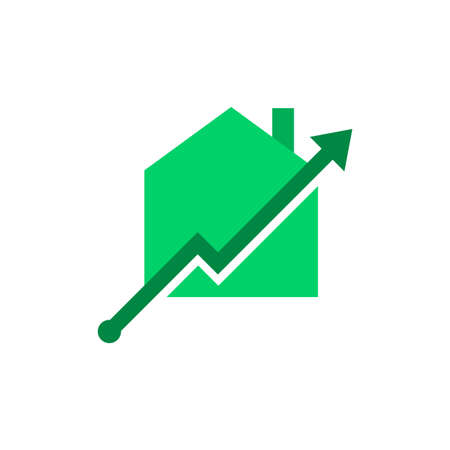 Illustration Vector Graphic of Moving House Graph Logoのイラスト素材