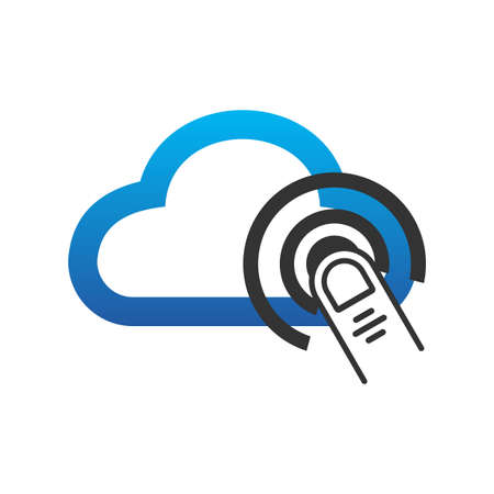 Illustration Vector Graphic of Hit The Cloud. Perfect to use for Technology Companyのイラスト素材