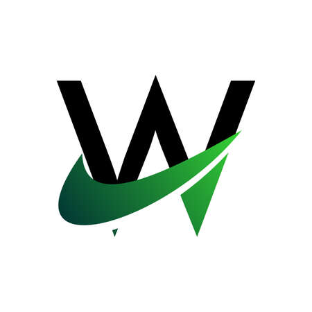 Illustration Vector Graphic of W Letter With Aerial Concept. Perfect to use for Technology Companyのイラスト素材