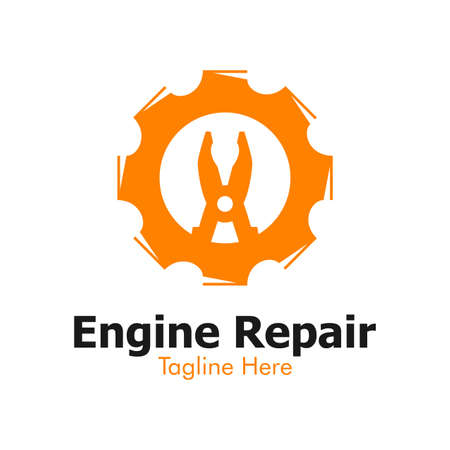 Illustration Vector Graphic of Engine Repair . Perfect to use for Service Centerのイラスト素材