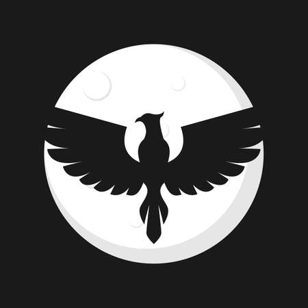 Illustration Vector Graphic of Moon Eagle  . Perfect to use for Technology Companyのイラスト素材